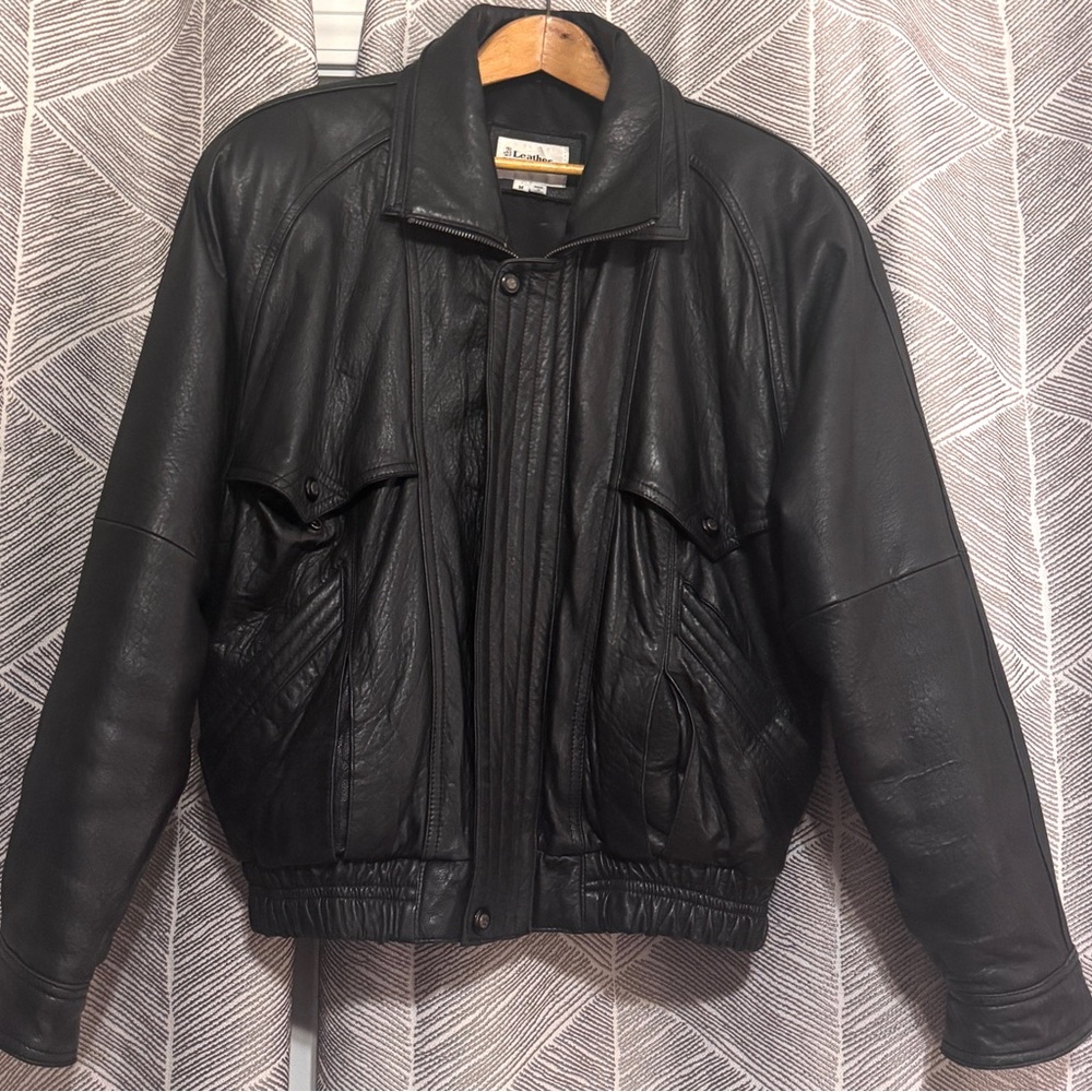 Men's Black Leather Jacket